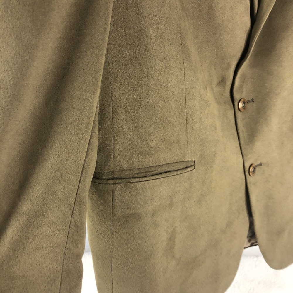 Brandini Solid Brown Microfiber Three Button Blaz… - image 4